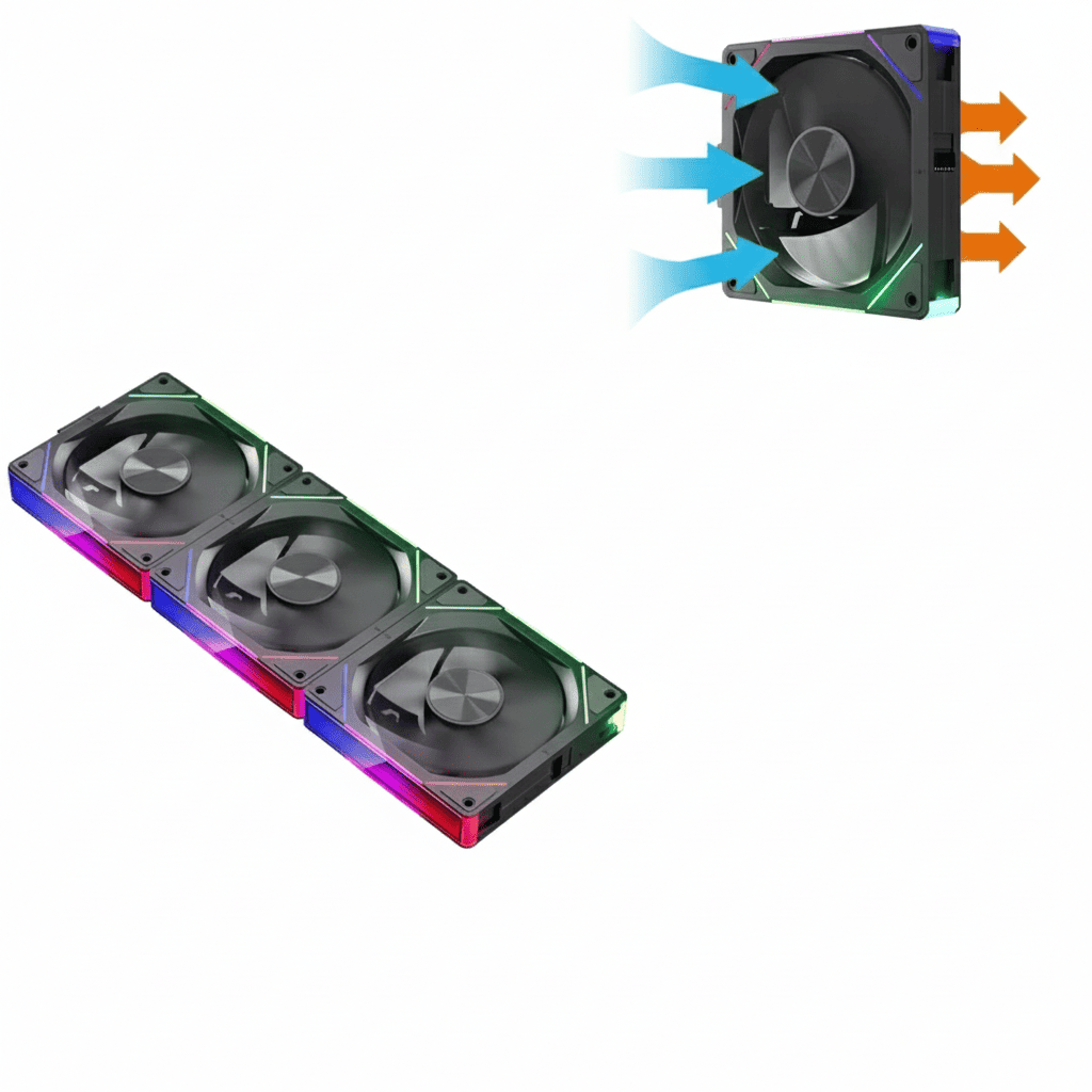 Kit Fan Gamer TEUCER JM-5 - Alto Desempenho