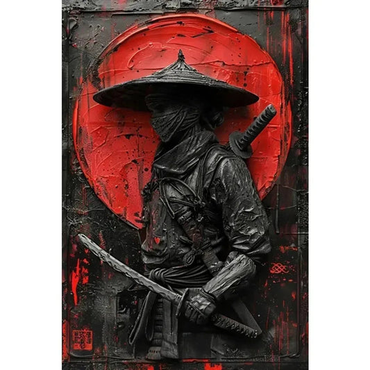 Placa Decorativa Samurai – Estilo Japonês Vintage Touro Tech