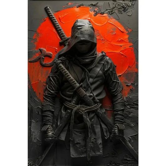 Placa Decorativa Samurai – Estilo Japonês Vintage Touro Tech